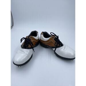 FootJoy Size 10 M Contour Series / Leather /White / Brown / Golf Shoes
